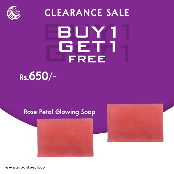 Rose Petal Glowing Soap For Sensitive Skin) (Buy1 Get1 Free)
