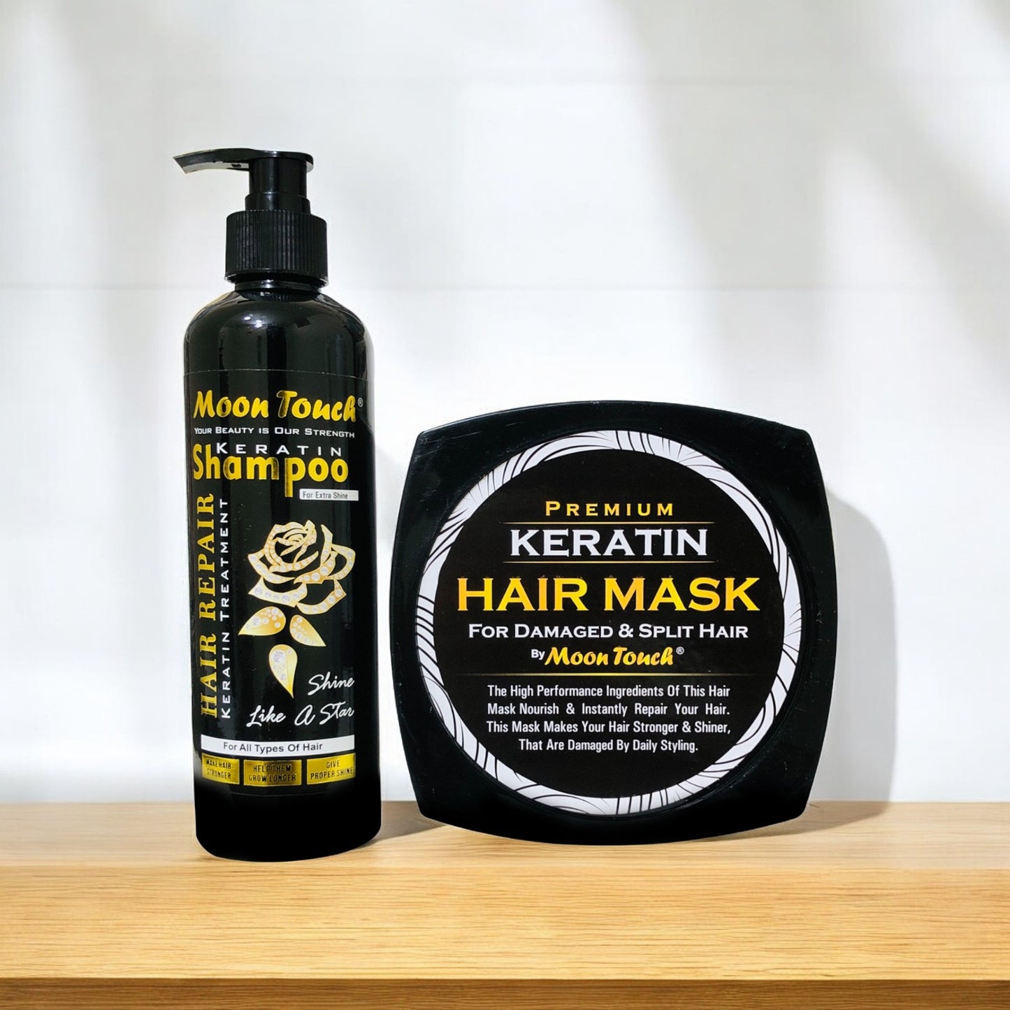 Deal 02: Keratin Shampoo
& Hair Mask 500ml