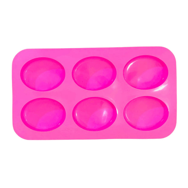 Silicone Soap Mold Oval Shape (Pack Of 6pcs)