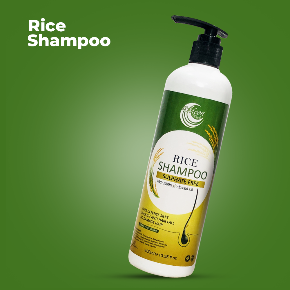 Shampoo Nut Rice Rice Shampoo Sulphate Free 400ml (For Oily Scalp & Hair) – Moon Touch