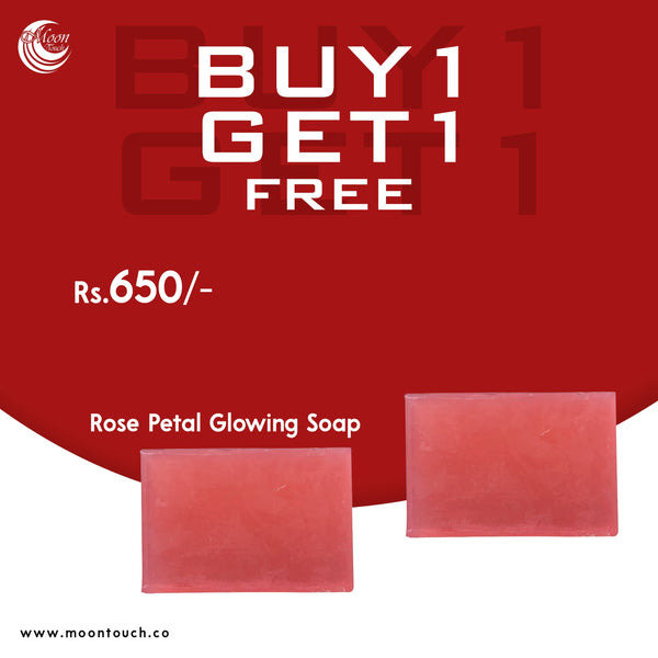 Rose Petal Glowing Soap For Sensitive Skin) (Buy1 Get1 Free)