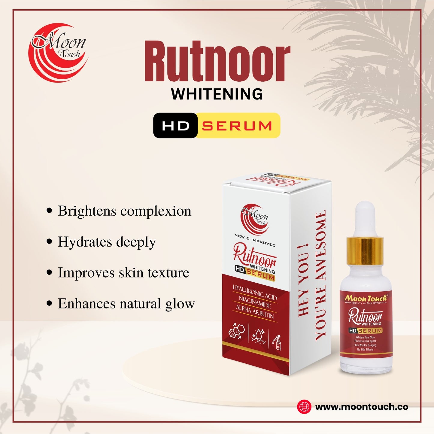 Best Selling Rutnoor Whitening Serum (Enhanced Glow & Brightened Complexion)