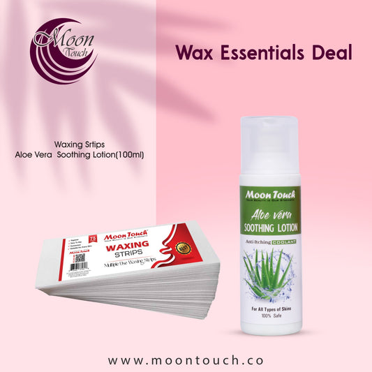 Wax Essentials Deal (Soothing Lotion100ml+Wax Strips) - Moon Touch