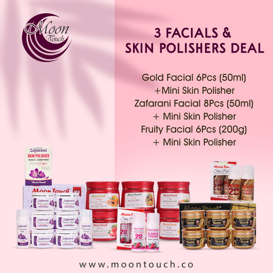 3 Facials & Skin Polishers Deal - Moon Touch