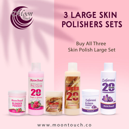 3 Large Skin Polishers Sets - Moon Touch