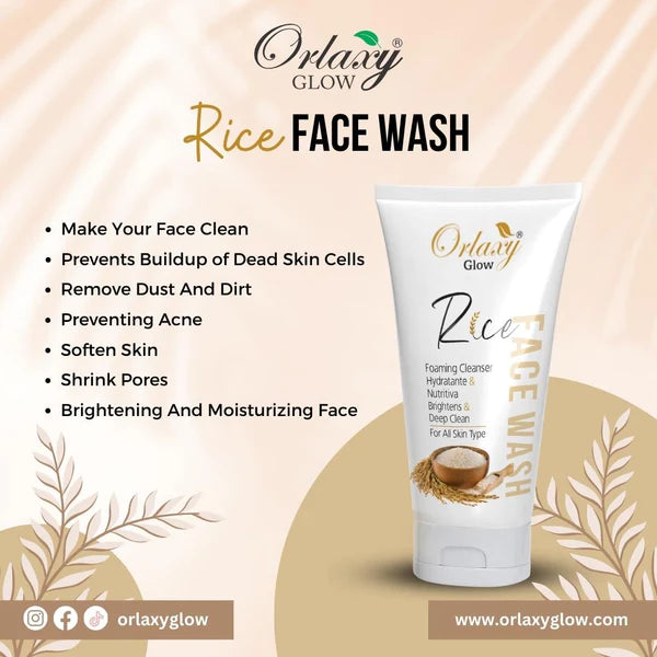 Rice Face Wash By Orlaxy Glow (Buy1 Get1 Free)