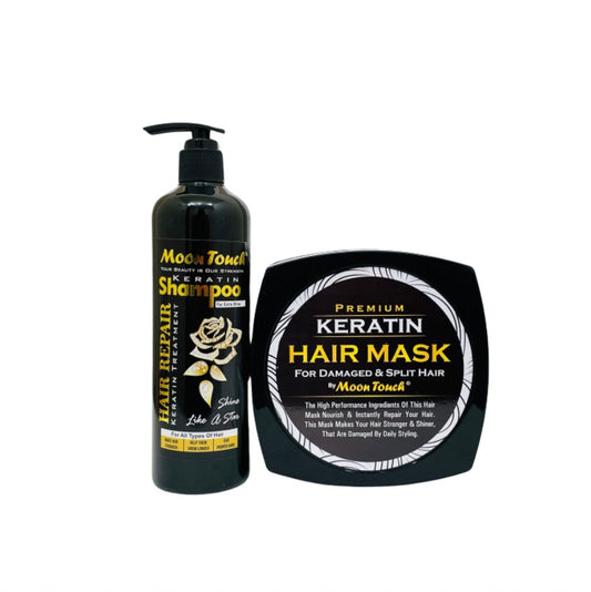 Deal 02: Keratin Shampoo
& Hair Mask 500ml