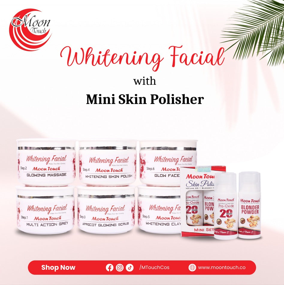 Whitening Facial + Mini Skin Polisher (FREE Vit-E Serum 20ml & MagicSponge)