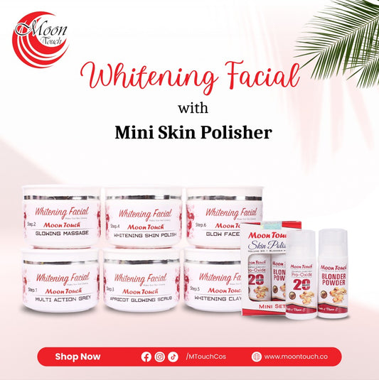 Whitening Facial + Mini Skin Polisher (FREE Vit-E Serum 20ml & MagicSponge)
