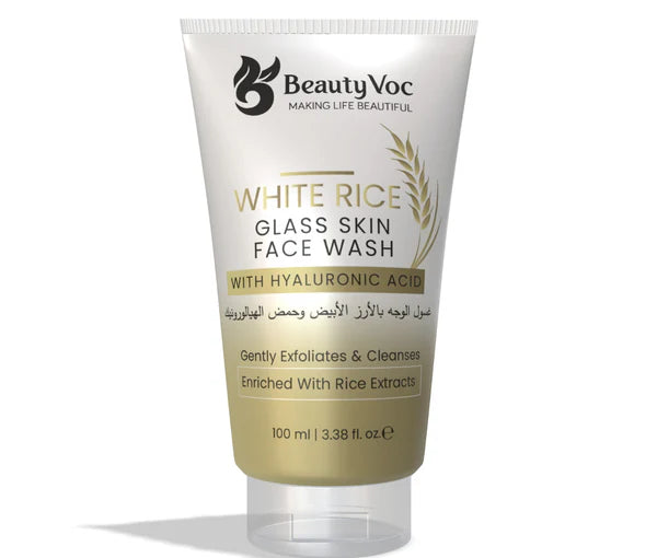 White Rice Face Wash with Hyaluronic acid 100ml By Beauty Voc