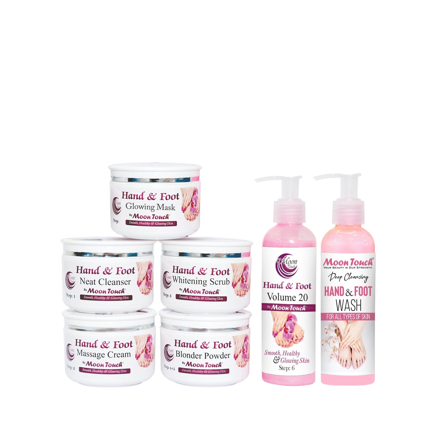 Hand & Foot Set Mani Pedi Cure Kit 7items