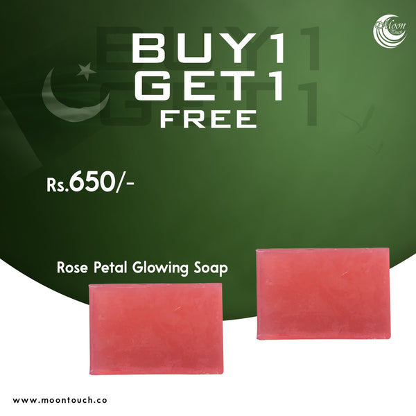 Rose Petal Glowing Soap For Sensitive Skin) (Buy1 Get1 Free)
