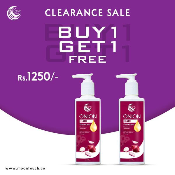 Onion Hair Growth Shampoo 200ml (Buy1 Get1 Free)
