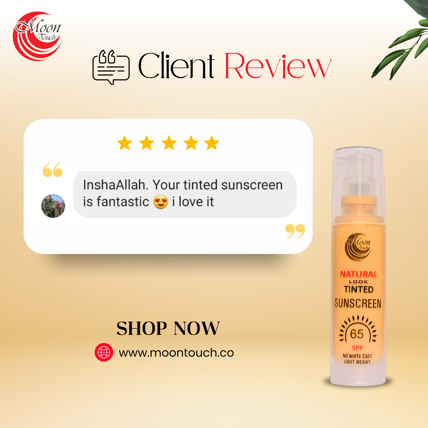 Natural Look Tinted Sunscreen 50ml