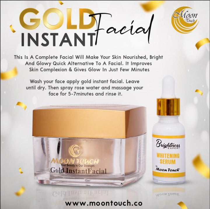 Gold Instant Facial (30g)+Brightness Expert Serum (20ml) - Moon Touch