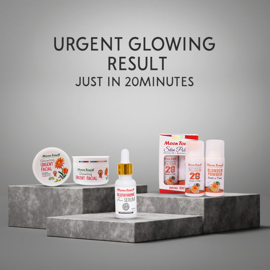 Deal [Orange Skin Polish Mini
+ Glowing Urgent Facial 50ml + Glutathione Face Serum 20ml] - Moon Touch