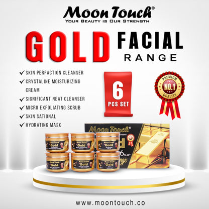 24k Gold Facial (6Pcs) - Moon Touch, gold facial, gold facial Pakistan 